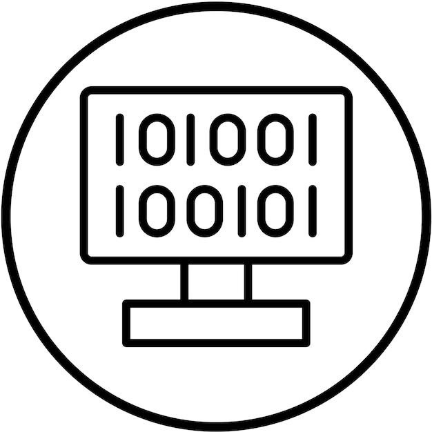 Vektor-Design-Code Krypt-Ikonen-Stil