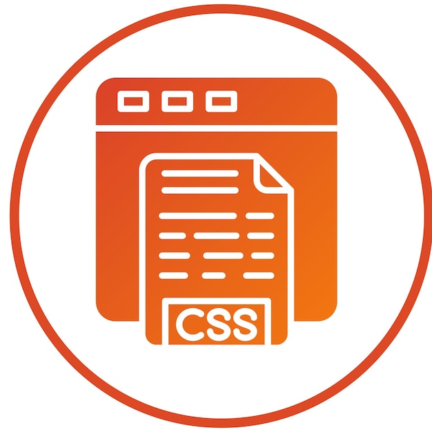Vektor-Design-CSS-Code-Symbol-Stil