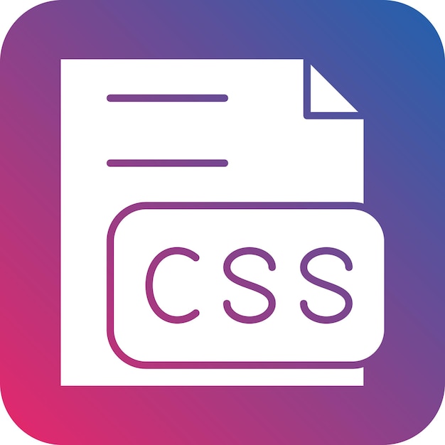 Vektor-Design CSS-Datei-Ikonen-Stil