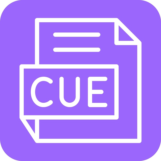 Vektor-Design-CUE-Symbol-Stil