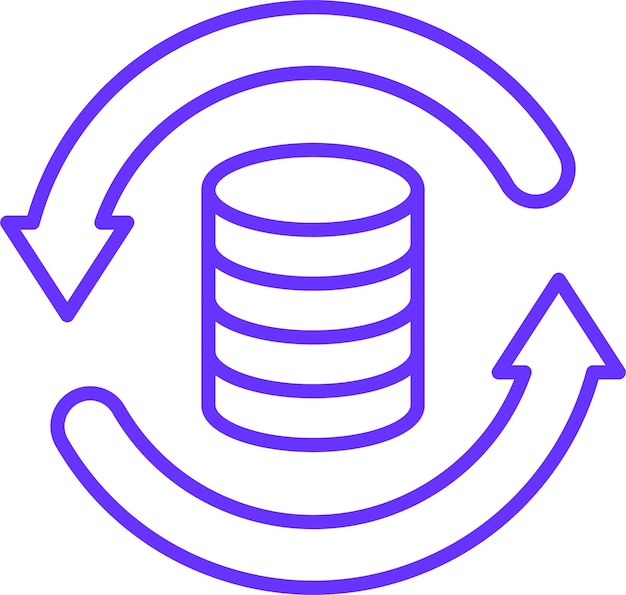 Vektor-Design-Daten-Backup-Symbol-Stil