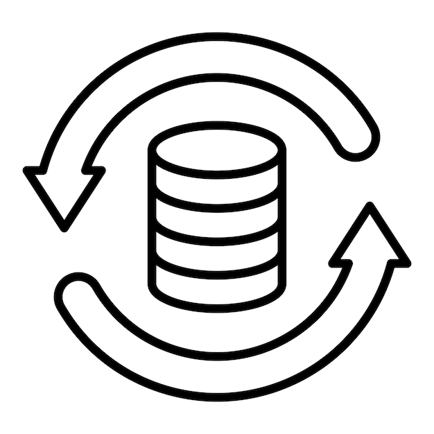 Vektor-Design-Daten-Backup-Symbol-Stil