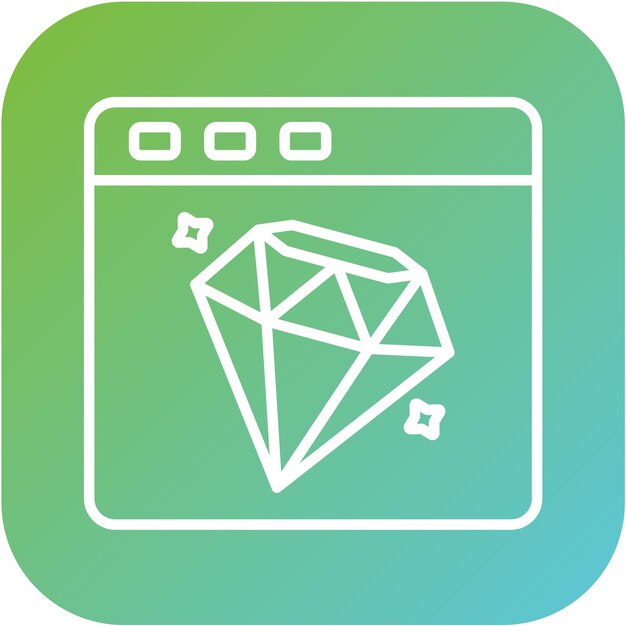 Vektor-Design-Diamanten-Ikonen-Stil