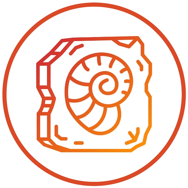 Vektor-Design-Fossilien-Ikonen-Stil