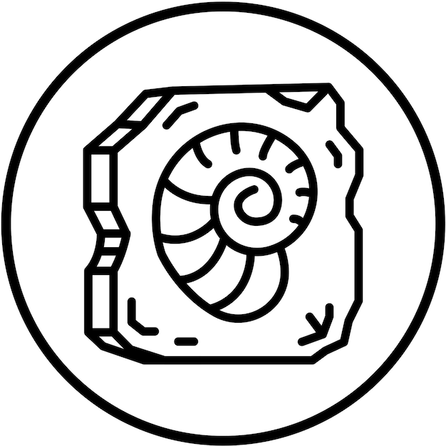 Vektor-Design-Fossilien-Ikonen-Stil
