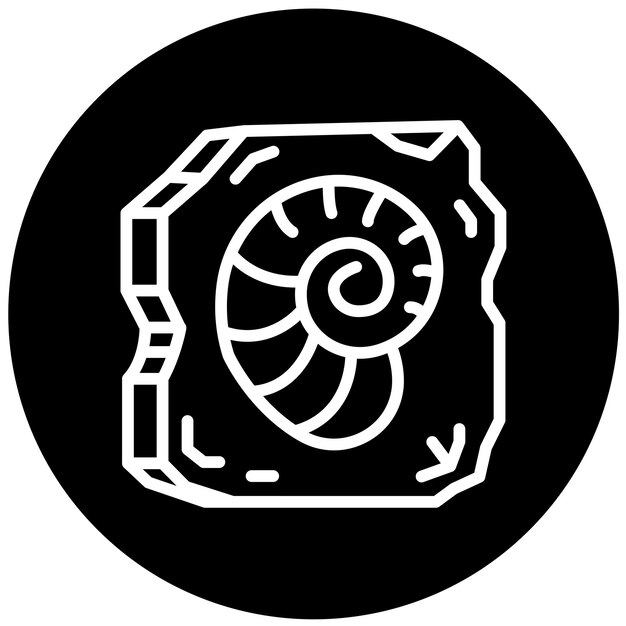 Vektor-Design-Fossilien-Ikonen-Stil