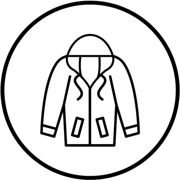 Vektor-Design-Hoodie-Ikonen-Stil