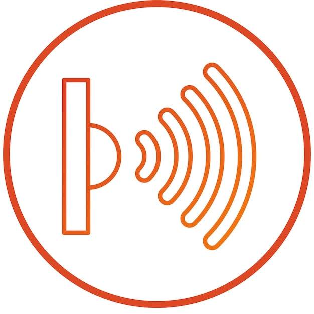 Vektor-Design Infrarot-Sensor-Symbol-Stil