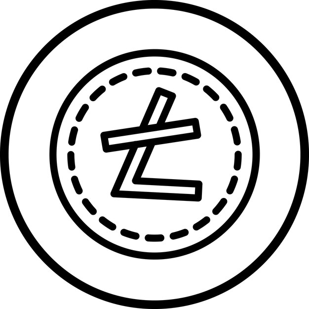 Vektor vektor-design litecoin icon-stil