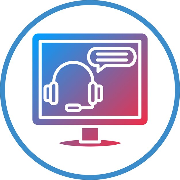 Vektor-Design Online-Beratung Icon-Stil