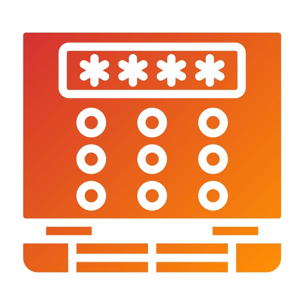 Vektor-Design Pin-Code-Symbol-Stil