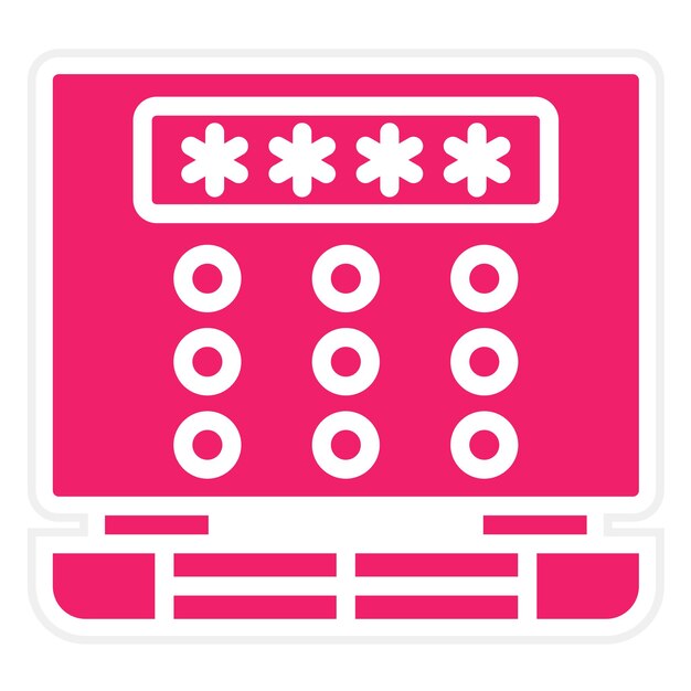 Vektor-Design Pin-Code-Symbol-Stil
