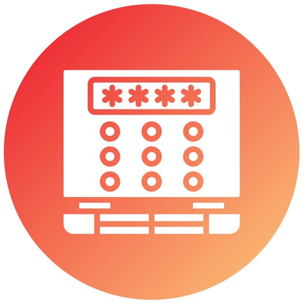 Vektor-Design Pin-Code-Symbol-Stil