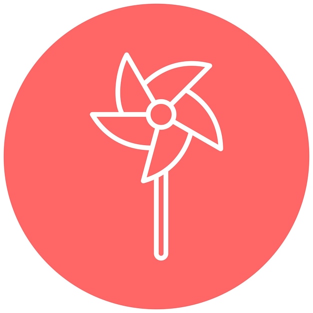 Vektor vektor-design-pinwheel-ikonen-stil