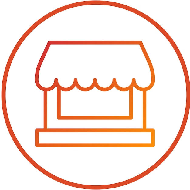 Vektor-Design Popup-Shop-Ikonen-Stil