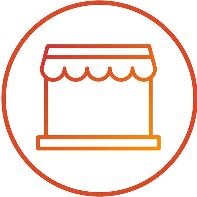 Vektor-Design Popup-Shop-Ikonen-Stil