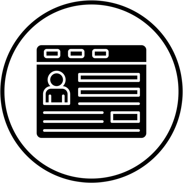 Vektor-Design-Profiling-Symbol-Stil