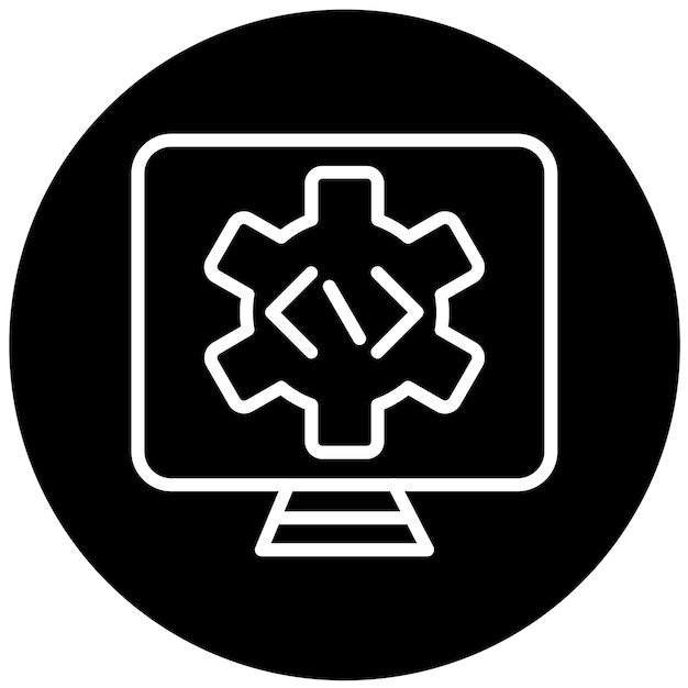 Vektor-Design Programmierbare Automatisierung Ikonen-Stil