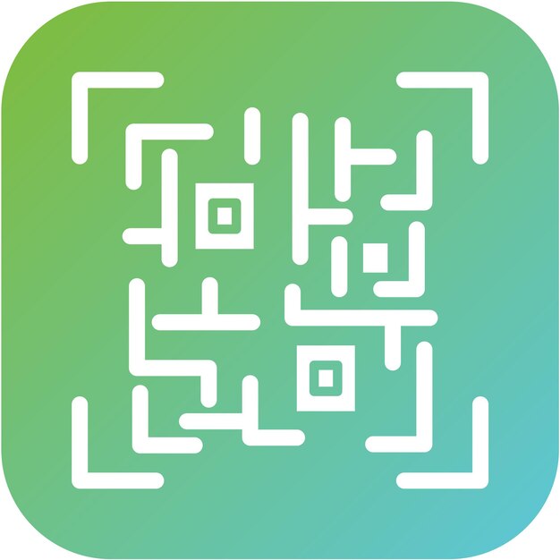 Vektor-Design Qr-Code-Ikonen-Stil