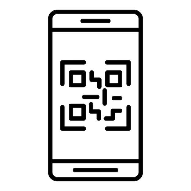 Vektor vektor-design qr-code-ikonen-stil