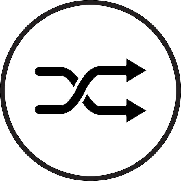 Vektor vektor-design-shuffle-symbol-stil