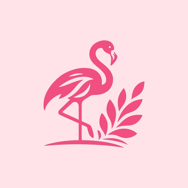 Vektor vektor-design von flamingo-vogel-logo vektor-illustration von flamengo-vogel schönes und elegantes flamingo- vogel-design