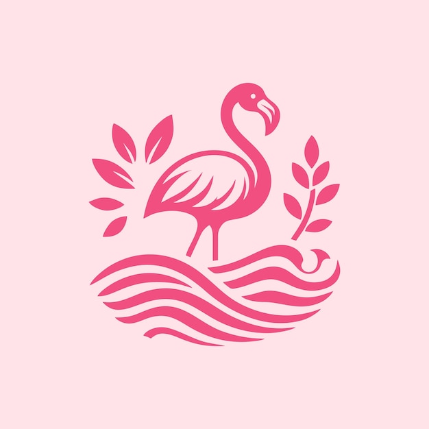 Vektor vektor-design von flamingo-vogel-logo vektor-illustration von flamengo-vogel schönes und elegantes flamingo- vogel-design