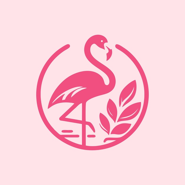 Vektor vektor-design von flamingo-vogel-logo vektor-illustration von flamengo-vogel schönes und elegantes flamingo- vogel-design