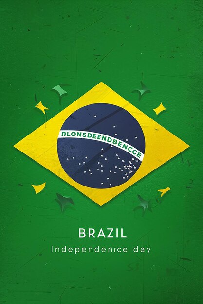 Vektor-Design-Vorlage für den Unabhängigkeitstag Brasiliens Flat Design Illustration