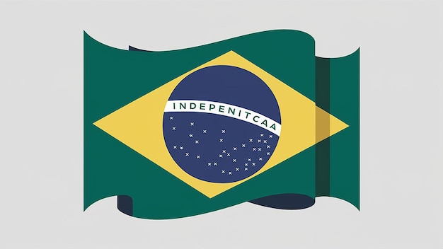 Vektor-Design-Vorlage für den Unabhängigkeitstag Brasiliens Flat Design Illustration