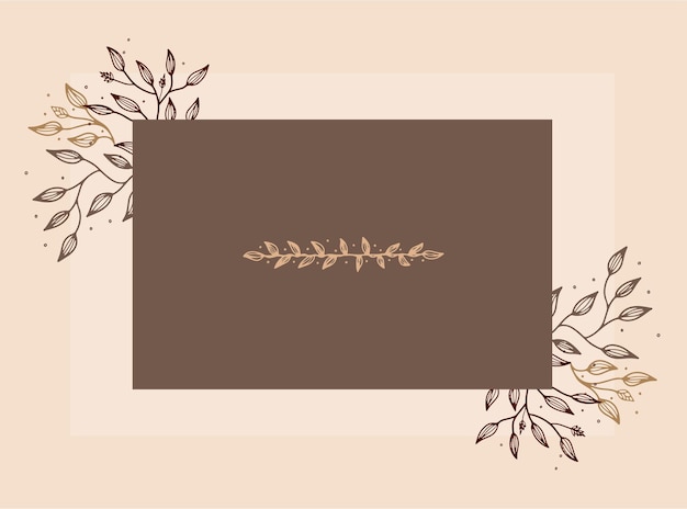 Vektor-Design-Vorlagen im einfachen modernen Stil mit Kopienraum für Text, Blumen und Blätter - Hintergründe und Rahmen für Hochzeitseinladungen, Hintergrundbilder für Social-Media-Geschichten