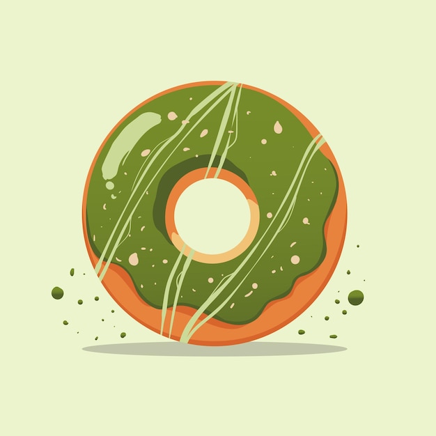 Vektor-donut-bäckerei-shop-logo-cartoon-donut-flachvektorillustration