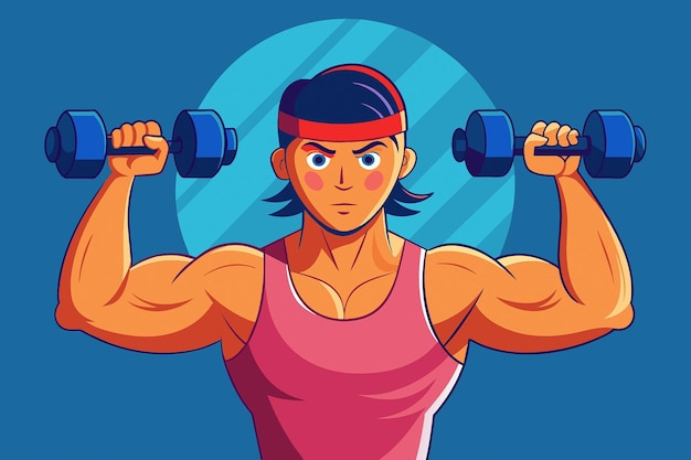 Vektor vektor-dumbbell vorne erhebt übung clipart