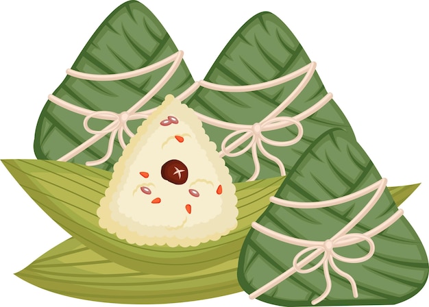 Vektor ein Vektor des Zongzi des Drachenboots