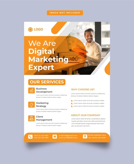 Vektor vektor einfaches business-marketing-flyer-vorlagendesign