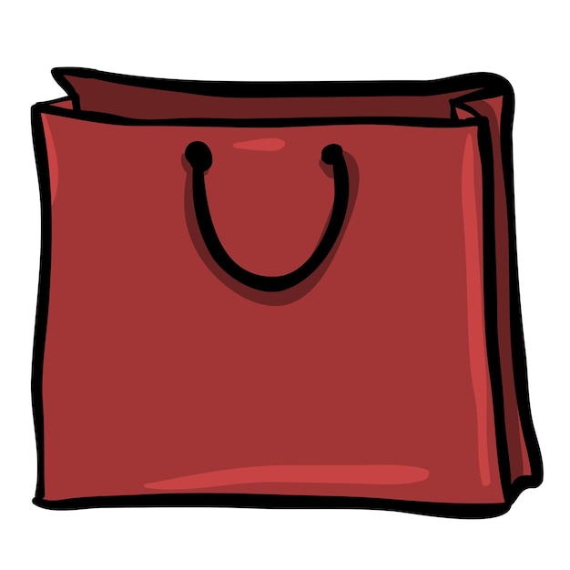 Vektor vektor-einkaufstasche einzel-doodle-symbol