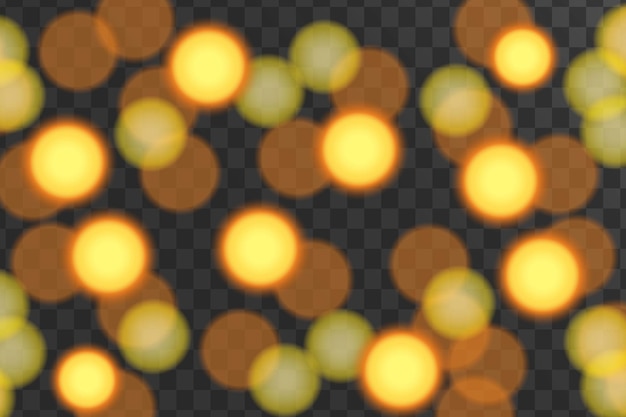 Vektor eps 10 Goldpartikel Leuchtende gelbe Bokeh-Kreise funkelnder goldener Staub abstrakte goldene Luxus-Hintergrunddekoration