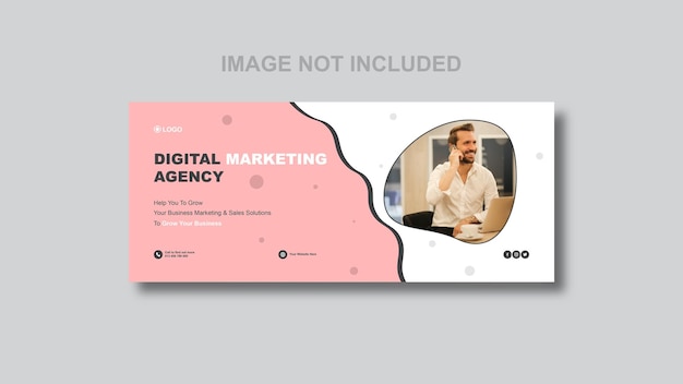 Vektor-Facebook-Banner-Vorlage für digitales Marketing