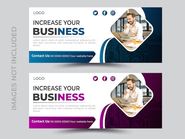 Vektor-Facebook-Cover-Seite und Web-Banner-Design-Vorlage