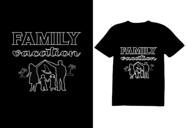 Vektor-familienurlaub-sommer-t-shirt-design-vorlage