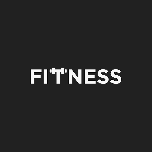 Vektor-fitness-text-logo-design