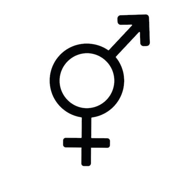 Vektor flaches bi bisexuelles bigender-zeichen