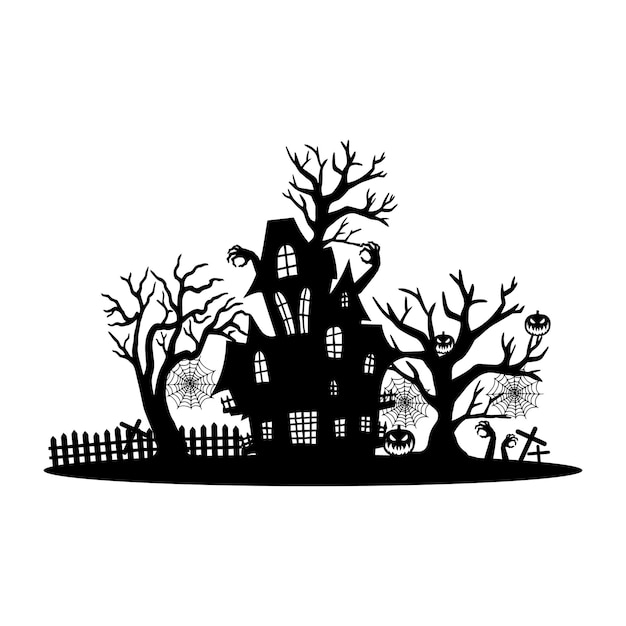 Vektor flaches design halloween-hintergrund