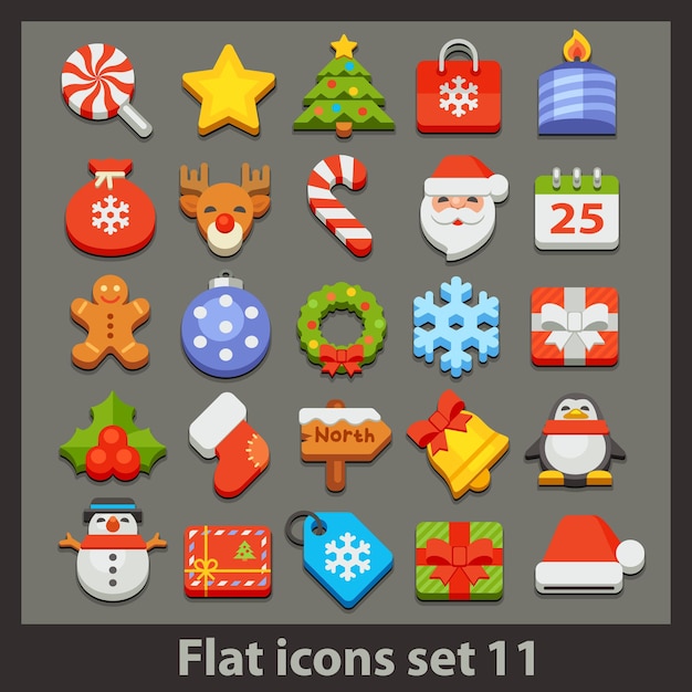 Vektor vektor-flaches multimedia-icon-set 11