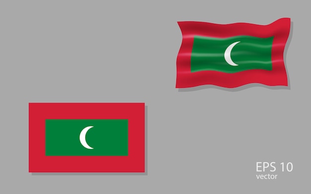 Vektor-Flagge der Malediven-Illustration