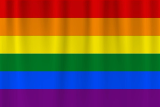 Vektor-Flagge der Pride-Flagge Pride-Flagge, die den Flaggenhintergrund schwenkt