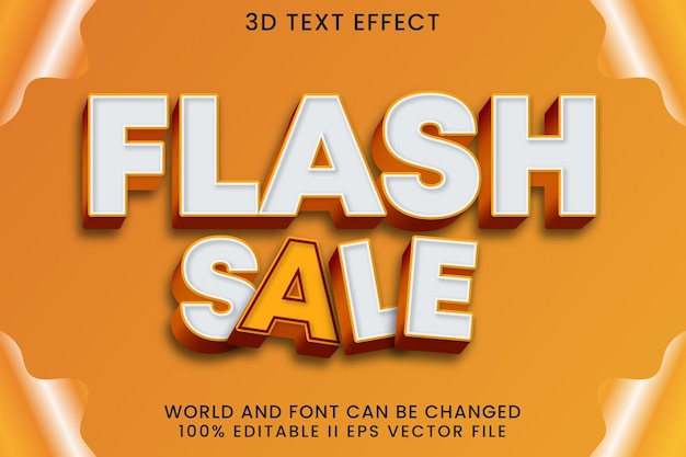 Vektor Flash-Verkauf-Text-Stil-Effekt und Vorlage