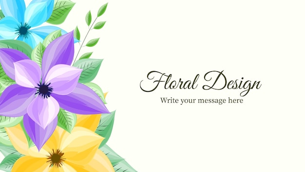 Vektor floral botanische banner hintergrund süße blühende blumen.