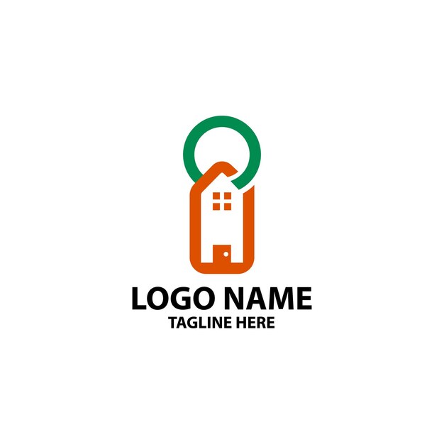 Vektor vektor für das label-home-logo-design