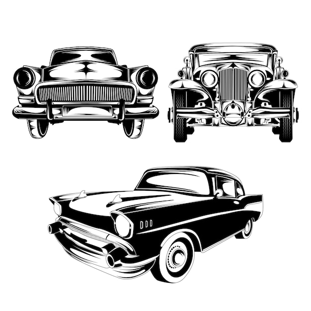 Vektor für den Bestand von Classic-Auto-Sets
